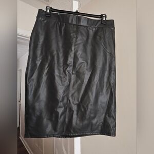 Torrid Classic Black PU Leather Skirt